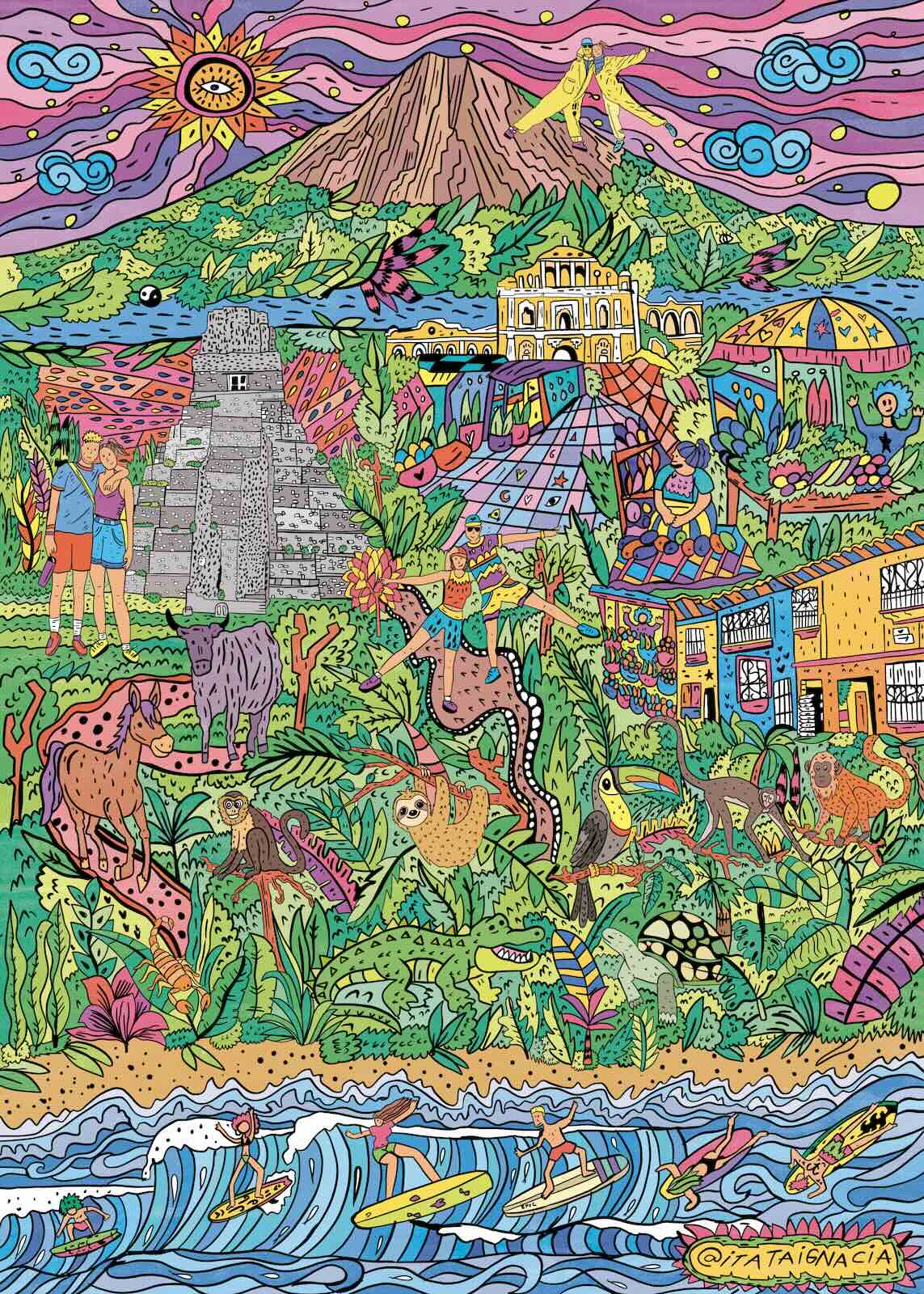 Centroamerica Love 55x40cm